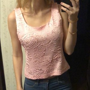 Pink Satin Tank
